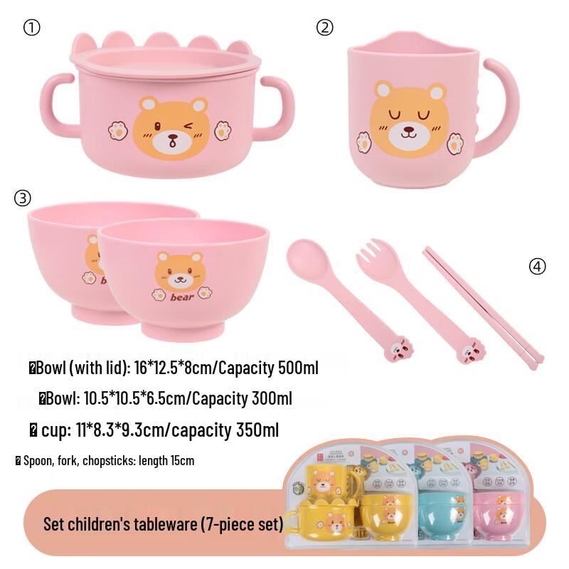 Детский набор посуды из бамбукового волокна