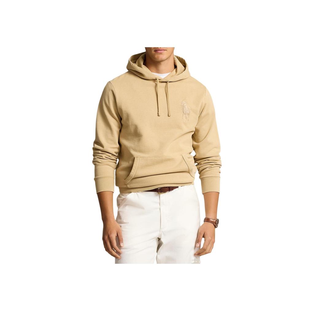 Polo Ralph Lauren Felpa con cappuccio a coulisse ricamata con logo a tinta unita Uomo felpe Beige spiaggia MNPOKNI16823626-250