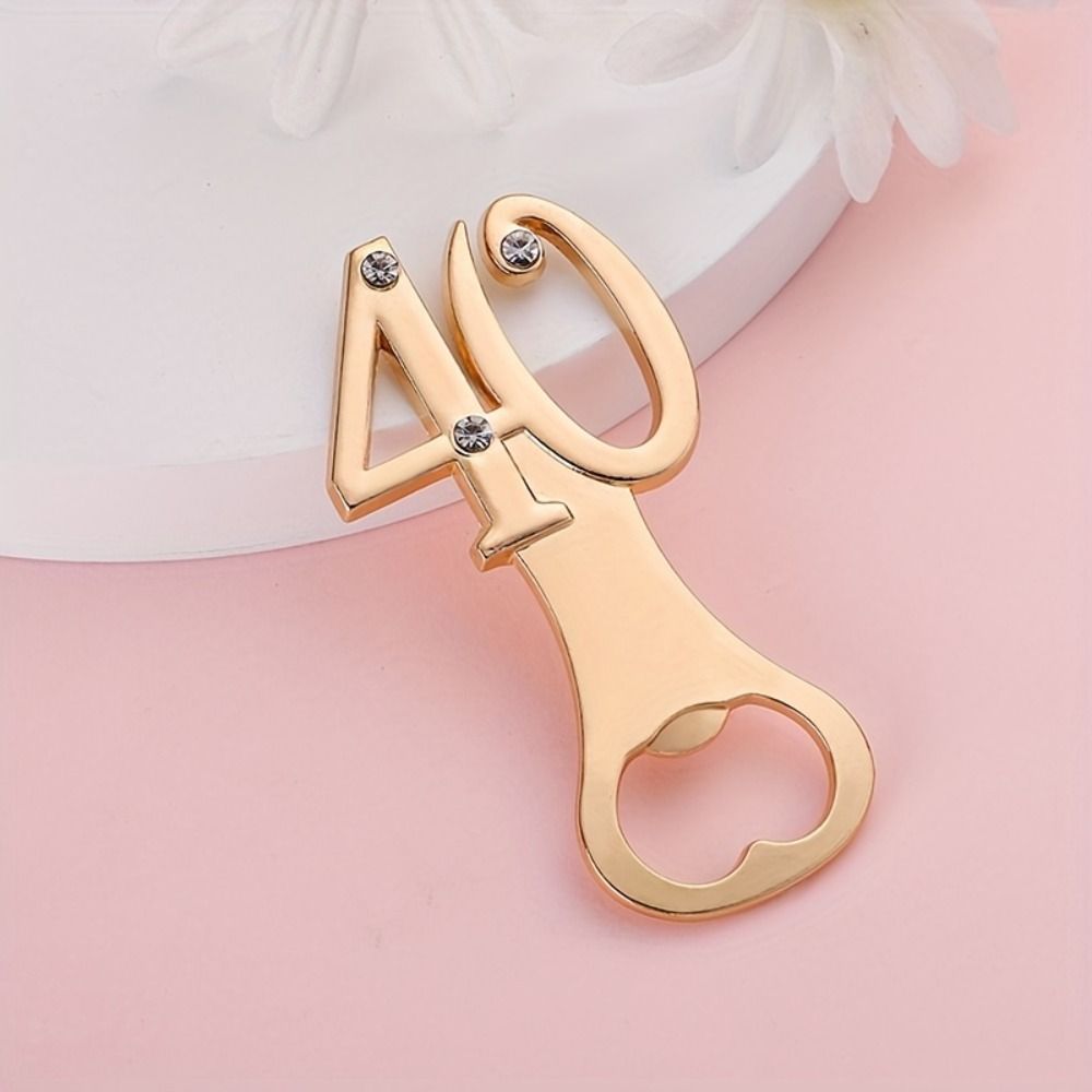 Gold 40th Bottle Opener Creative Corkscrew Kitchen Gadgets Wine Opener  Birthday Party Gifts