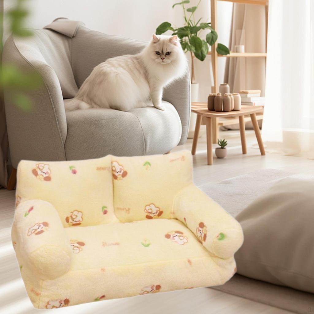 Cat Sofa Bed Pet Couch Non Slip Breathable Small Dog Kennel Lounger for Kitty Puppy