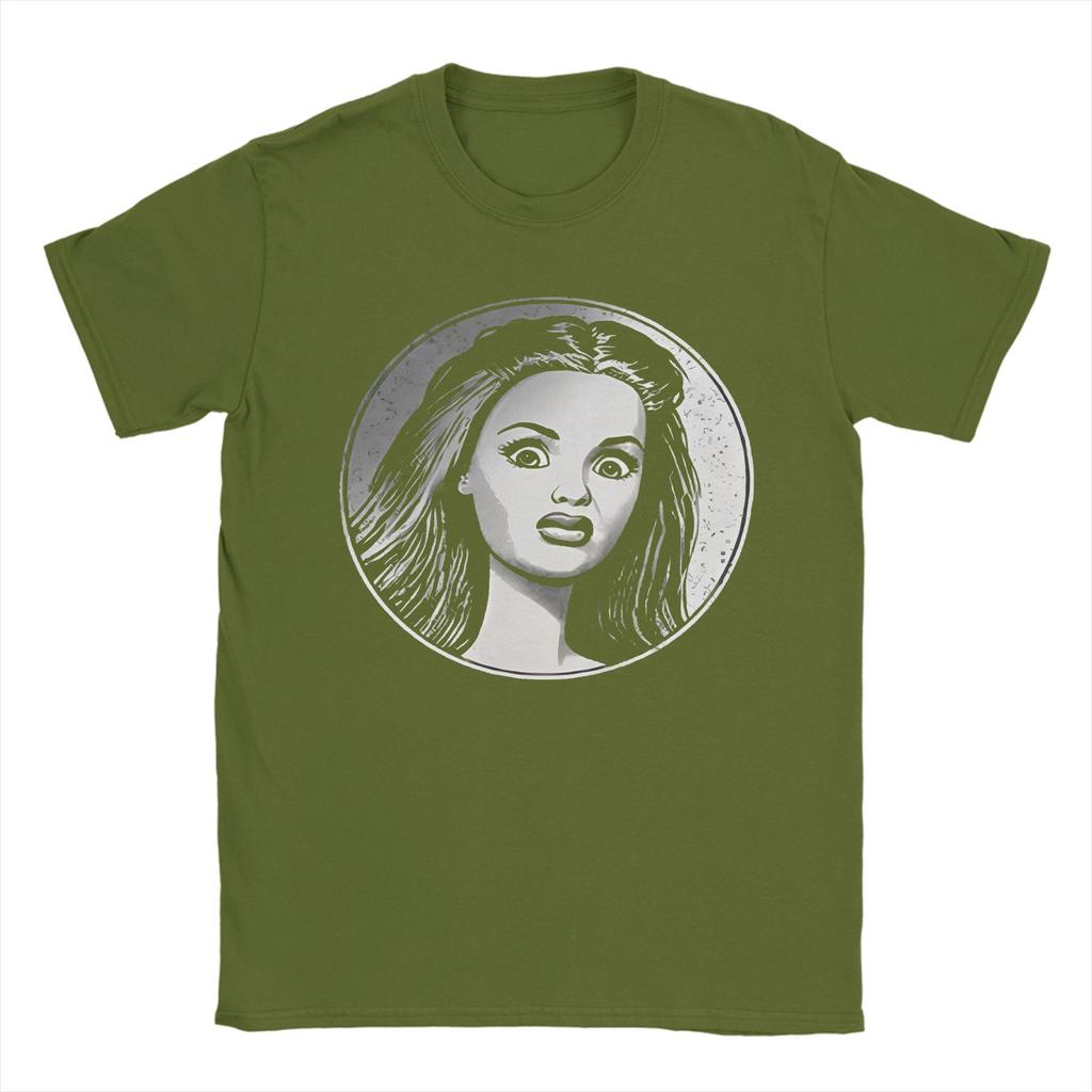 Unisex's Disgusted Doll Face Funny Meme Cursed Image Graphic T Shirts Pure Cotton Clothing Short Sleeve Crew Neck Tees