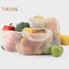 3Pcs Eco-Friendly Reusable Bags Mesh Breathable Strong Load-bearing Snacks Toys Organizer Multipurpose Grocery Shopping Bags