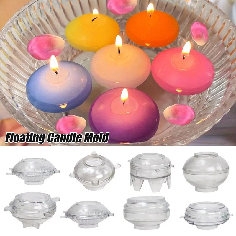 1PC Floating Decorative-Craft Candle Floating-Designed Mold Reusable DIY Holiday-Ready Candle Durable Plastic Ball-Shaped