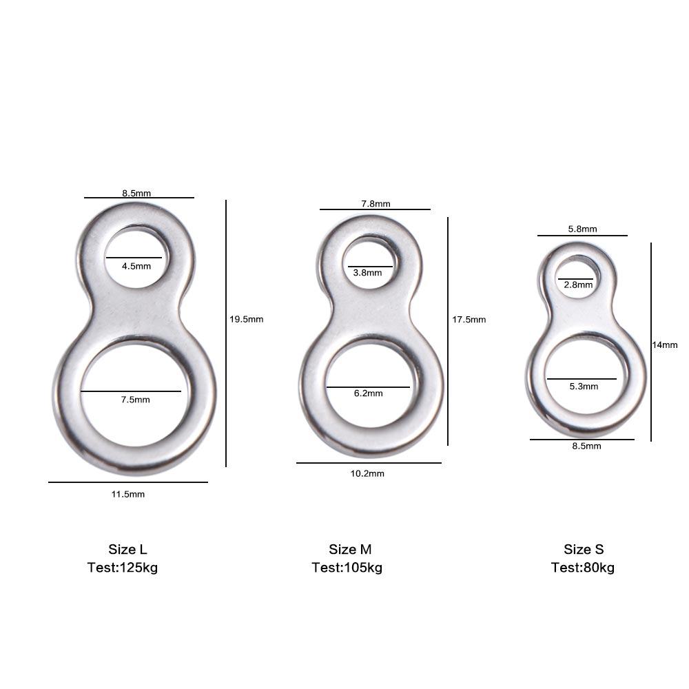 10Pcs Stainless Steel Jigging Rings Swivels Double 8 Hook Connect Rings  Sea Fishing