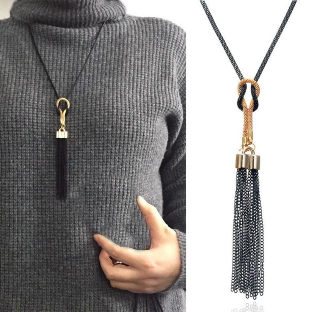 Legierung Pulloverkette Einfache Choker Mode Halsketten Anhänger Frauen