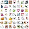 50 pezzi di fantasia cartone animato cane samoiedo adesivi per cani da compagnia carini adesivi decorativi in ​​​​pvc impermeabile per laptop valigia frigorifero skateboard