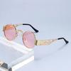 New hollow metal punk sunglasses dragon and phoenix glasses legs glasses retro round personalized sunglasses European and American trend street shoot