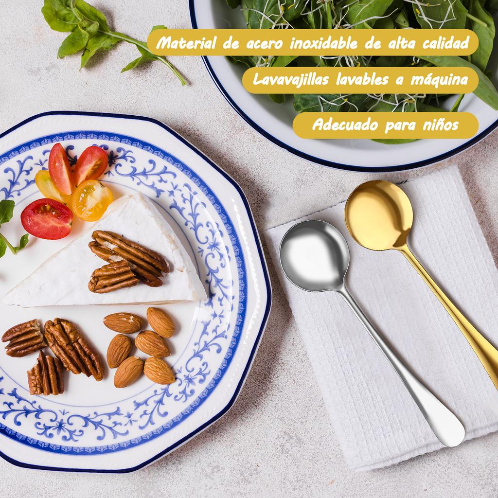 Goldene Kaffeelöffel, 18/8 Edelstahl Goldene Espresso-Löffel, 5,2 Zoll Vogue Mini-Teelöffel, Cappuccino-Rührlöffel, Sma