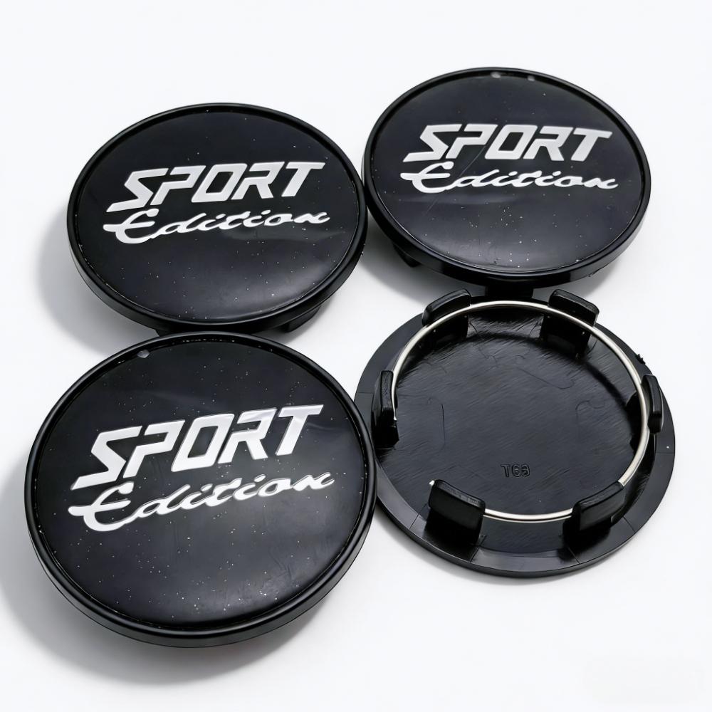 4pcs 69mm ( Clips 56mm ) Sport Edition Logo Emblem Badge Car Wheel Center Caps Rim Hubcaps Wheel Hub Dust Cover Car Accessories