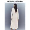 UR2026 Women's Pleated Waist-Cinching Midi Dress
