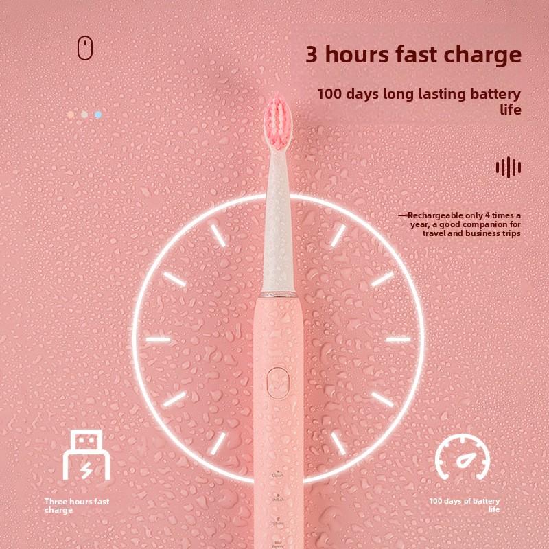 Dospělá USB nabíjecí sonická elektrická zubní kartáček Dospělý Třetí rychlostní stupeň Měkké štětiny Vodotěsný Dárek