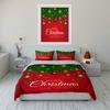 Christmas Ornaments Red Decor Bedding Duvet Cover Set Duvet Cover Pillowcases  (1*Duvet Cover 2*Pillowcases, Without Duvet Insert)