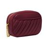 Michael Kors MK Rose Chain Stitch Vintage Letter Logo Zipper Commuter Camera Bag Women Shoulder Bag Burgundy 35S1GXOC1U-MERLOT
