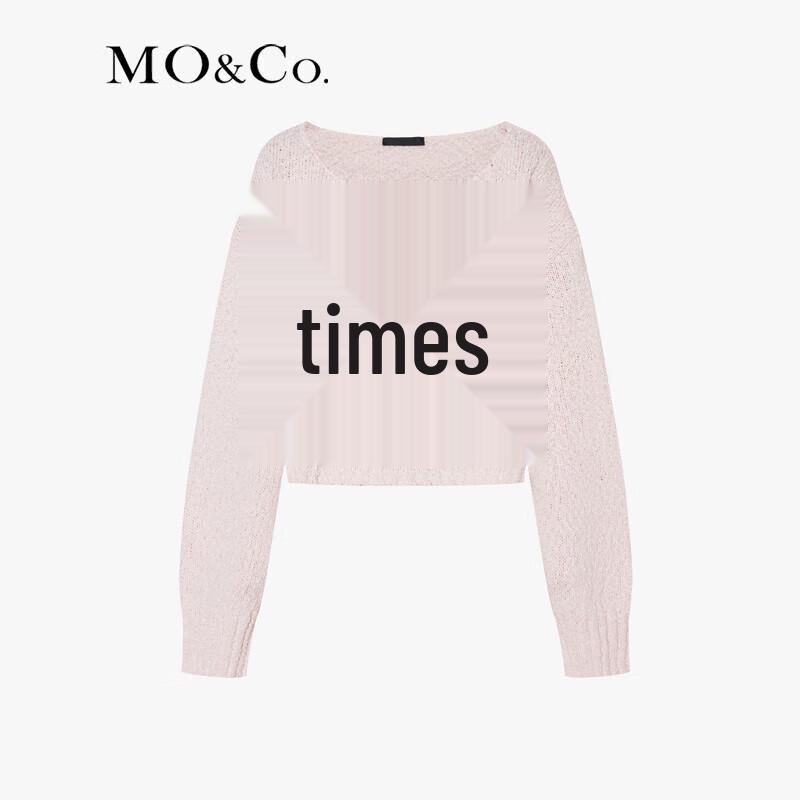 MO&Co. Rose Jacquard Knit Short Sweater