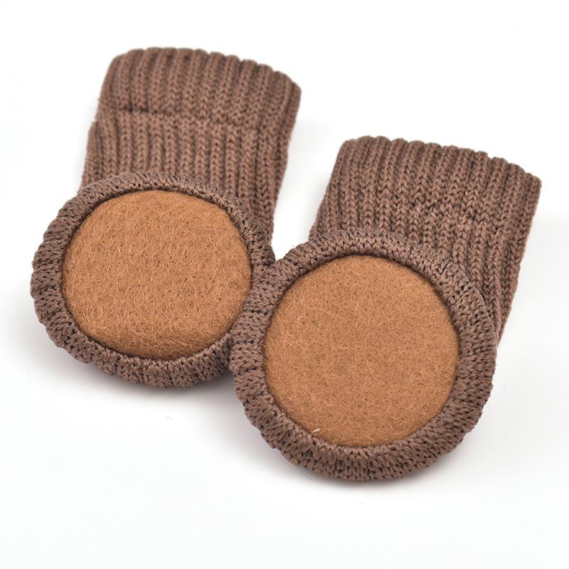 Non-Slip Knitted Furniture Leg Protectors - Noise-Reducing Felt Pads, Durable Chair Leg Sleeves for Wooden Tables and Chairs