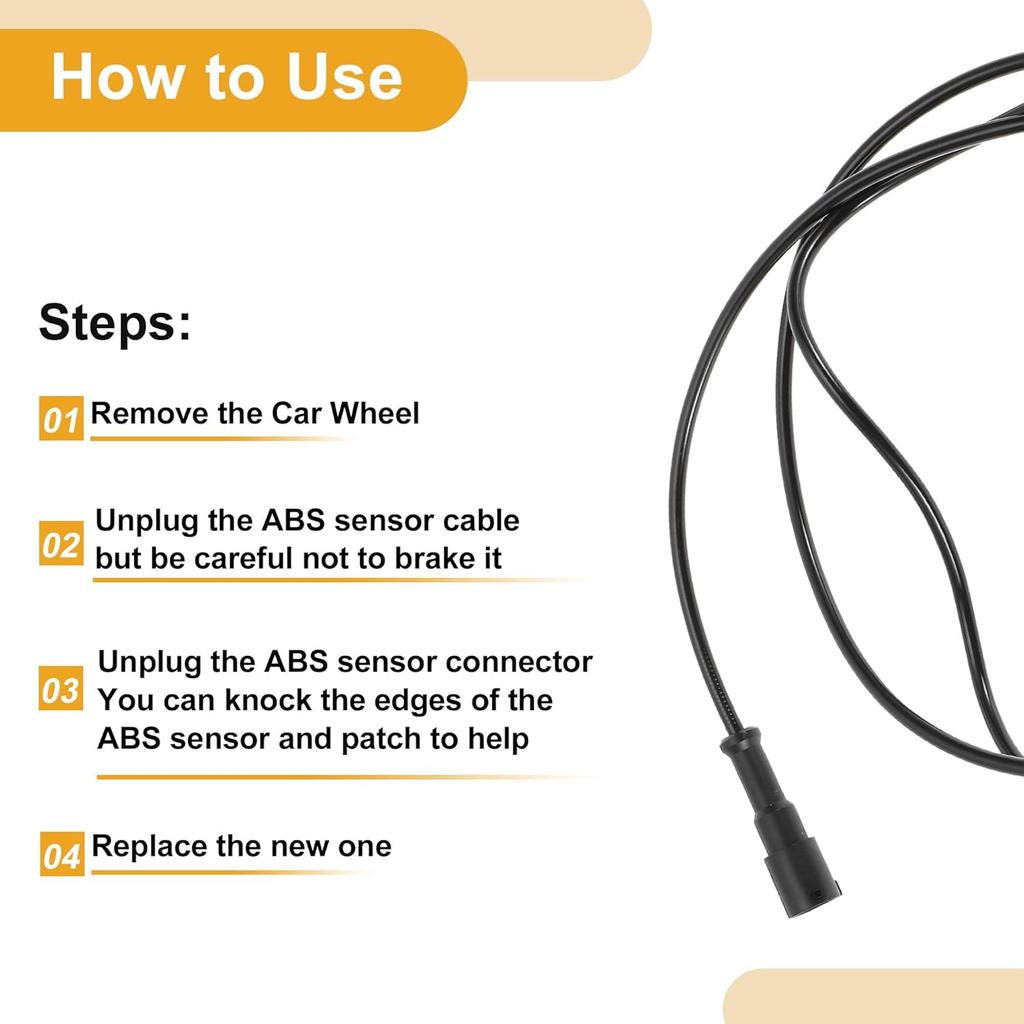 ABS Wheel Speed Sensor No.4C4Z2C190BA Front Left Right ABS Sensor Anti-lock Braking System Sensor for Ford F-650/F-750 2004-2015