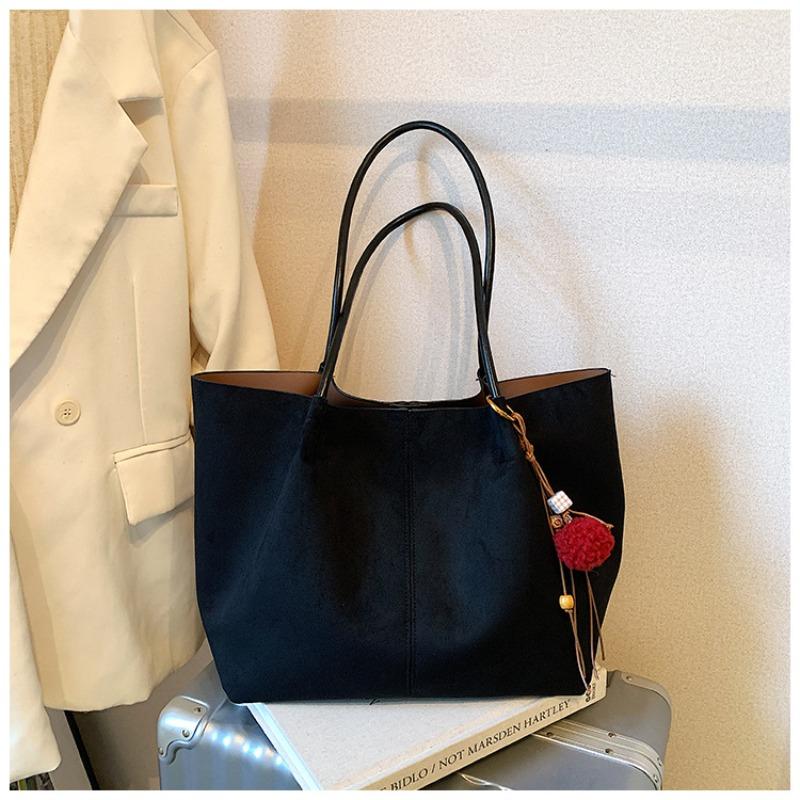 New Suede Commuter Large Capacity Tote Bag 2025 Women's Casual Simple Versatile Ins Shoulder Bag
