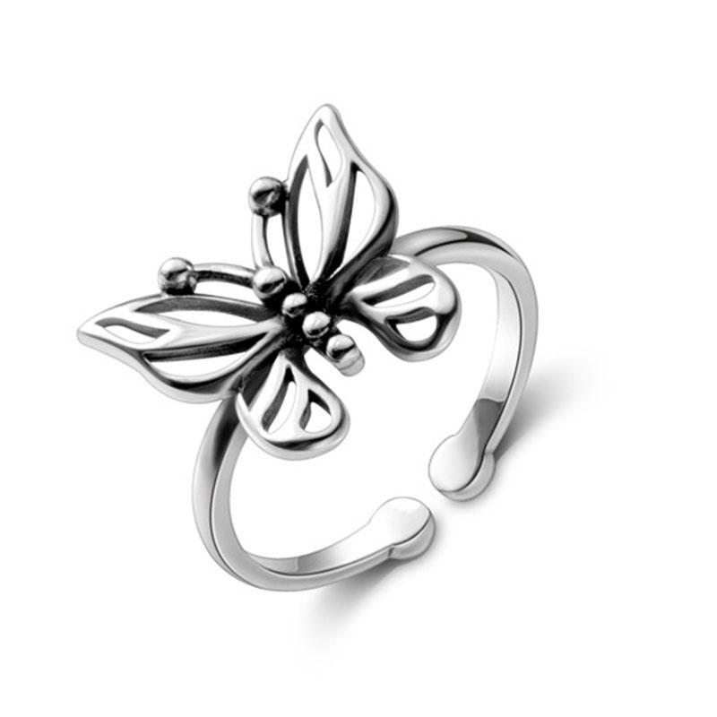 

Ladies Adjustable Hollow Out Butterfly Open Rings Jewelry one size