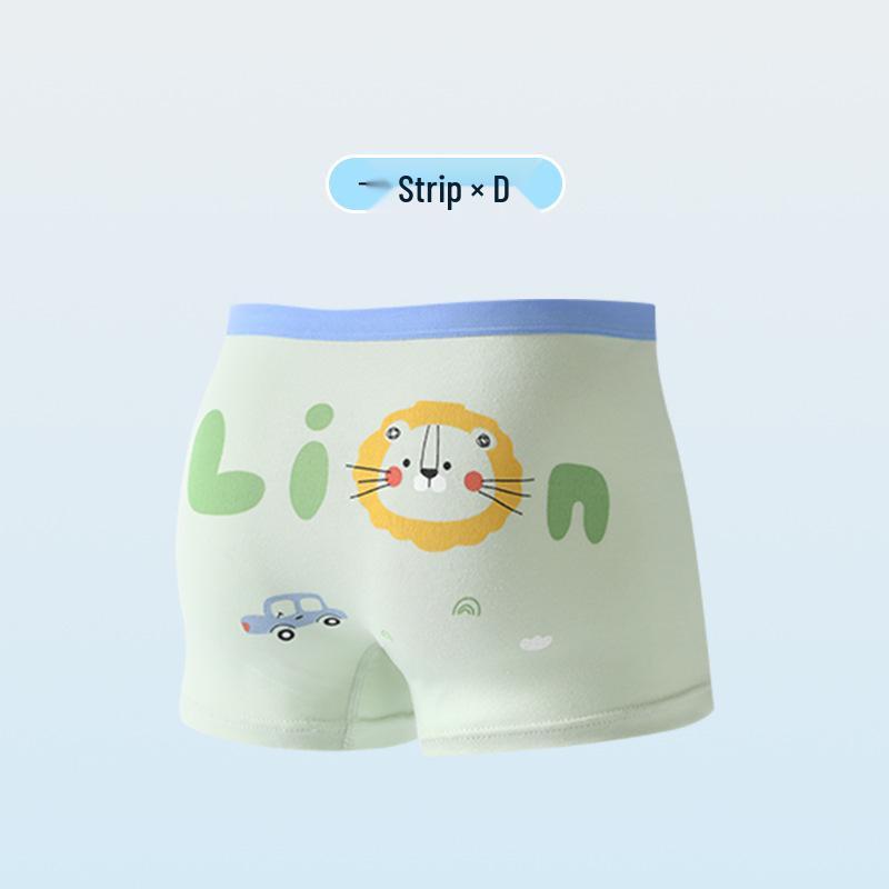 Set of 26 New Boys' Cotton Boxer Briefs - Antibacterial, Skin-Friendly, Breathable Four-Corner Shorts