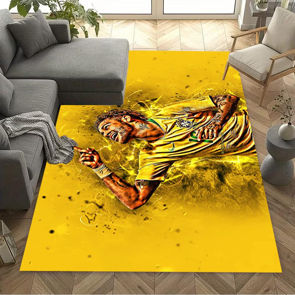 Space Football Adventure Carpet Design for Dormitory Playrooms Study room Balcony Anti-slip Rug Anime Office Decor Wedding Party Gift
