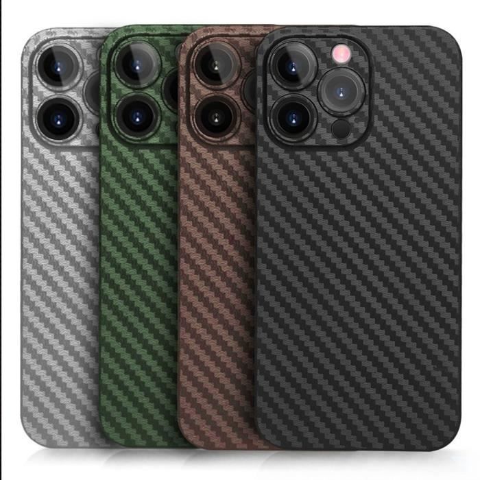 Coque silicone - PROSHOP - pour iPhone 13 - Motif mosaïque - Vert nuit - Verre trempé inclus