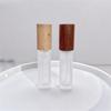 Szklana butelka na perfumy 9 ml z drewnianą nakrętką Puste wielokrotnego napełniania Atomizer do perfum w sprayu Pojemniki