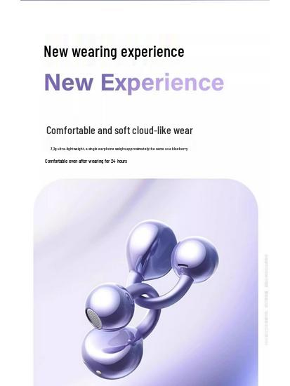 OWS Wireless Bluetooth Ear Clip-On Headphones: Long Battery Life, Low Latency, Ideal for Sports and Gaming