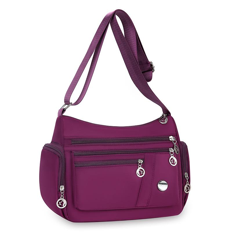 Oxford Cloth New Bag for Women's Simple Large Capacity Messenger Bag Middle Aged Women's Mother Bag One Shoulder.