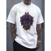 European Size Men's Pure - Polyester White T - Shirt: Majestic Midnight Panther Tee - Men's White Polyester