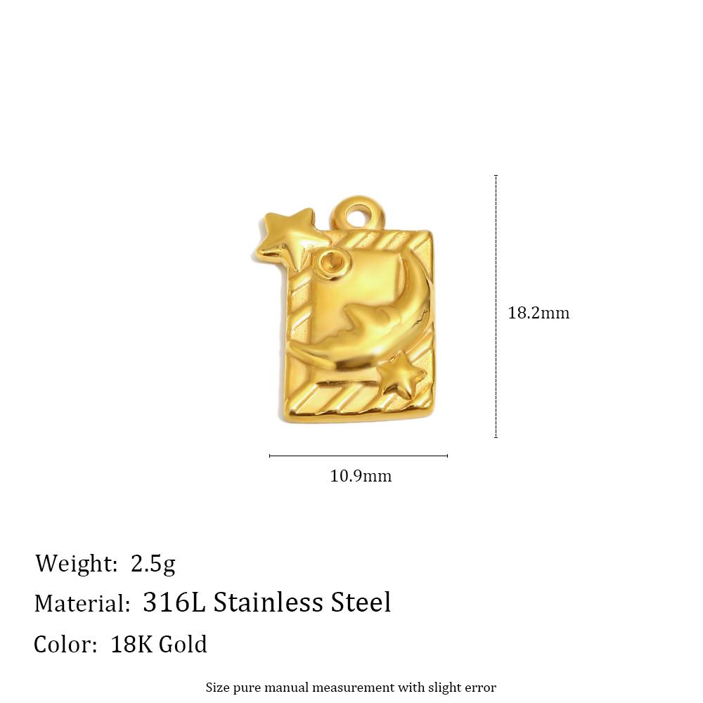 MamacitaSlay 316L Stainless Steel Heart Flower Relief Charms Earrings Necklace Bracelet DIY Accessories Waterproof Jewelry Gifts