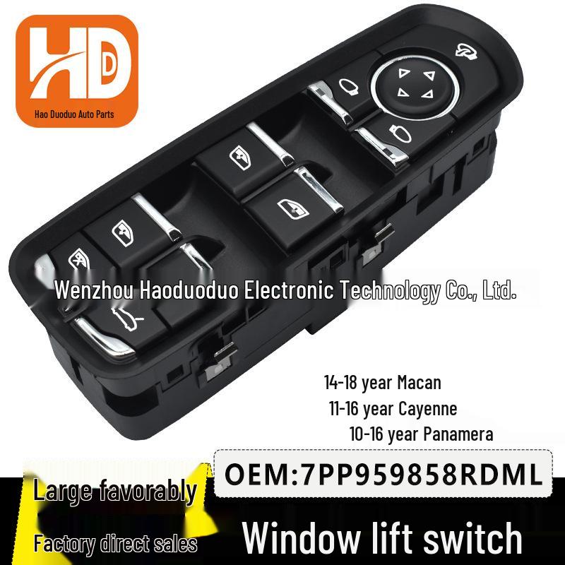 

7PP959858RDML Front Left Power Window Switch Knob for Porsche Cayenne/Macan Electric
