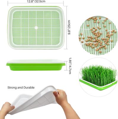 Microgreens Sprouter Tray Hydroponic / Sprouting Tray For Sprout Horticultural Hydroponic Systems Tray Garden Nursery Potted Mic