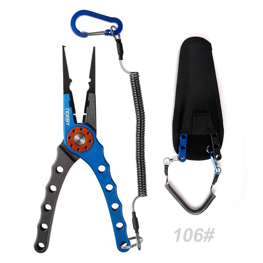 

Portable Aluminum Alloy Fishing Pliers Multifunctional Cutting Line Pliers Split Ring Remove Hooks Tool for Sea Fishing Tackle Lure Hook Pliers Blue 106