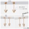 Disney Mickey Silver Earrings Pink Gold Cubic Zirconia VPRDSW0003 [Disney]
