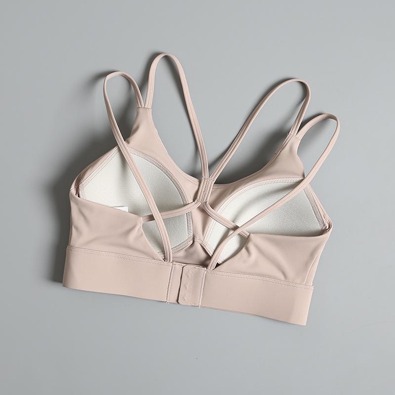 Women's Shockproof Sports Bra - High-Intensity Yoga and Running Vest with Beautiful Back Design