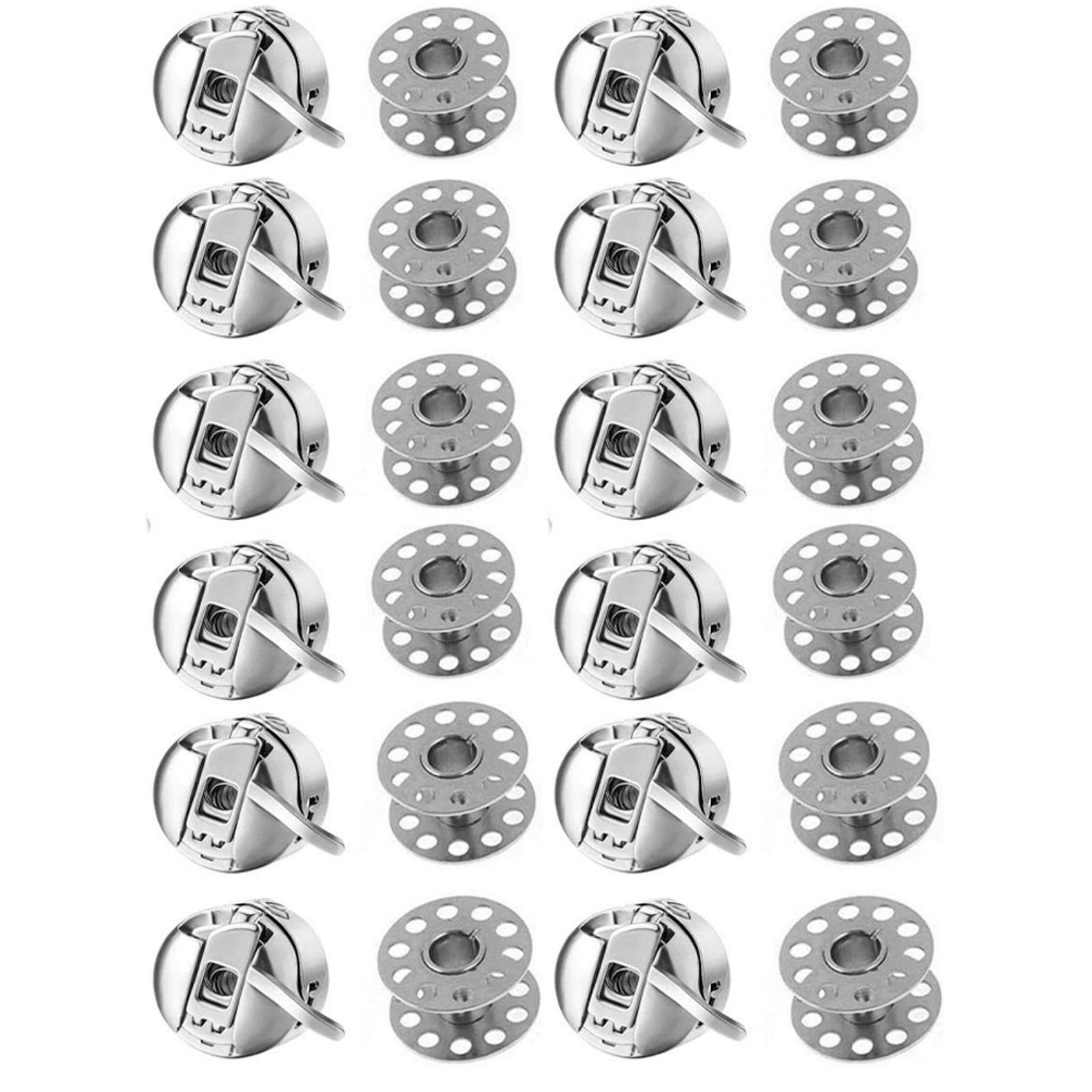 

Набор из 24 шпулек и шпульных колпачков для швейной машины, инструмент для шитья и рукоделия, подходит для домашнего использования, идеально подходит для большинства бытовых моделей