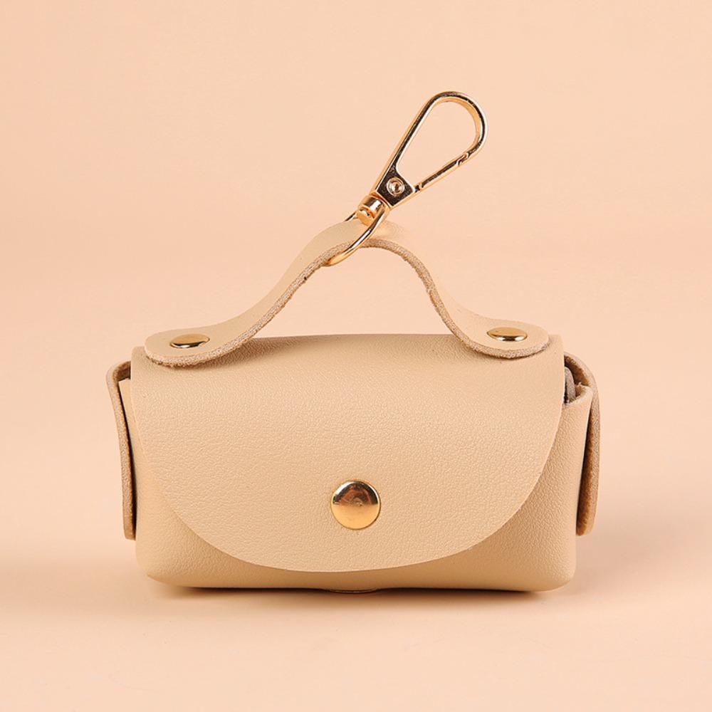 Leather Pet Waste Bag Dispenser Multi-Color with Keychain Dog Waste Bag Multifunctional Lightweight Pet Poop Bag For Outdoor Use