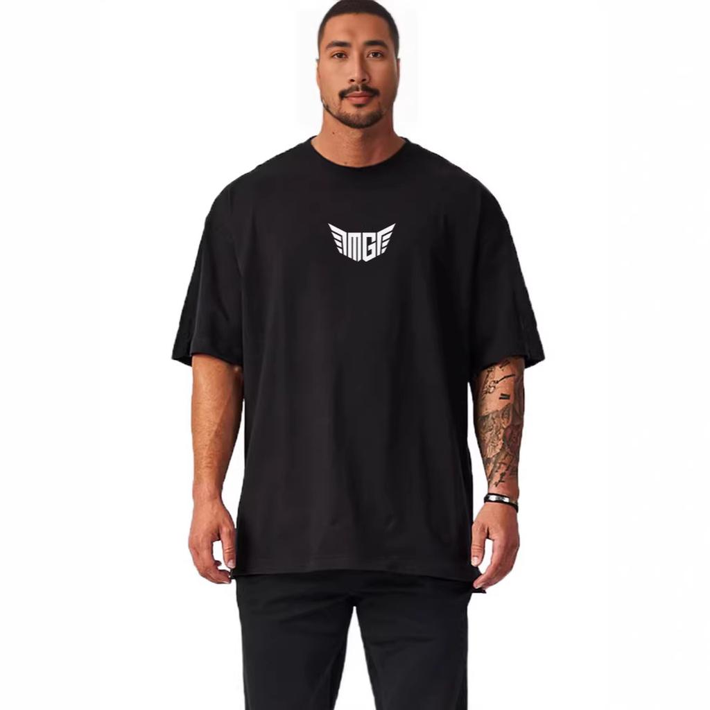 Herren Klein Icon Aufdruck Sommer Freizeit T-Shirt Einfach Modisch Atmungsaktiv Schweißabsorbierend Kurzarm Baumwolle T-Shirt