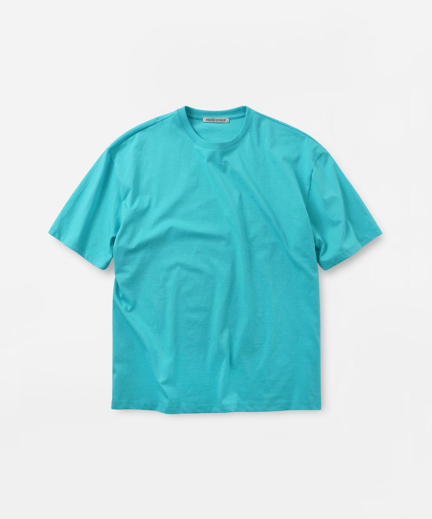 MOOD INSIDE Color Pack Essential Layered Half Tee_Aqua (B Type)