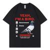 Government Funny Pigeon Graphic T Shirts High Street Fashion Trend Short Sleeve T-shirts Men Women Clothing Loose Cotton T-shirt