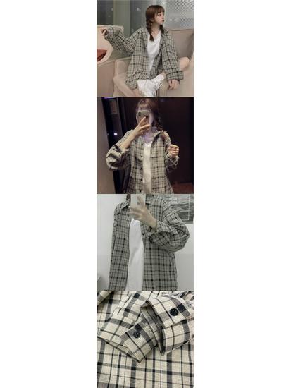 Harajuku Plaid Casual Shirt: Retro, Lazy Korean, Hong Kong Style, Loose Fit, Unisex Jacket