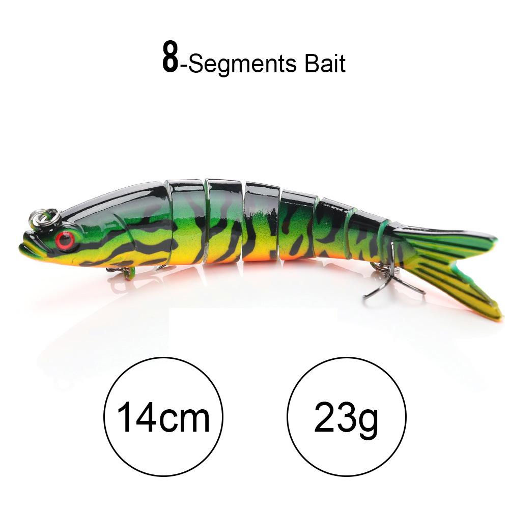 10cm 10g Sinking Crankbaits Fishing Lure 10-segments Wobbler Hard Artificial Bait For Pike Fishing Accessories Swimbait