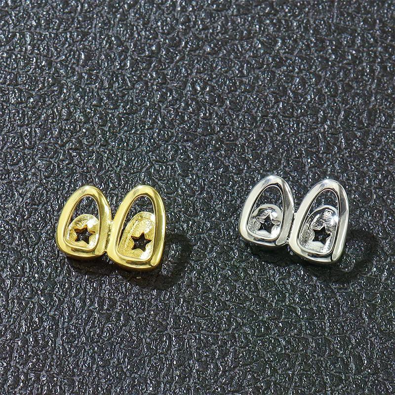 Hip Hop Hollow Star Tooth Grillz Teeth Decoration Tooth Caps Fangs Dental Grills For Women Men Jewelry Cosplay