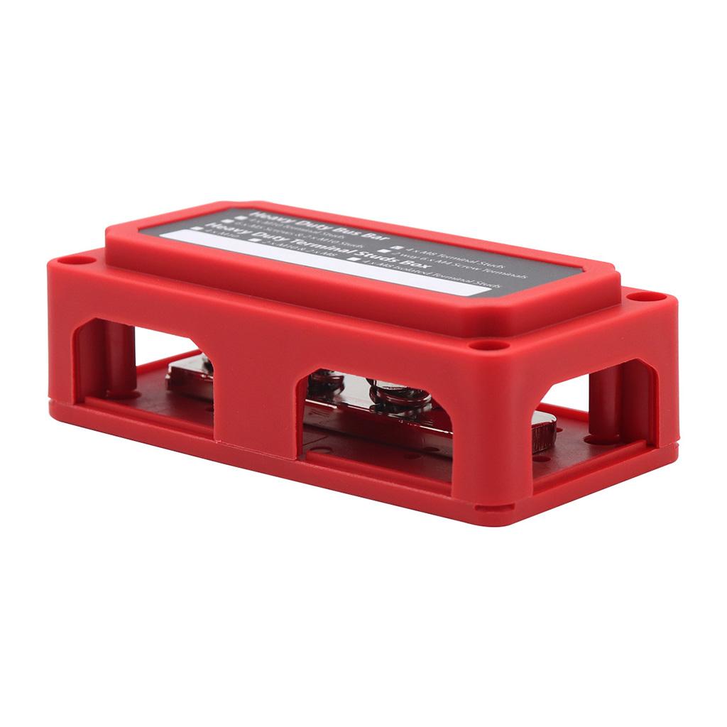 300A for DC 48V High Current Black Red for Shell Power Distribution Block Busbar Box Bus Bar Box Board Heavy Duty Busbar