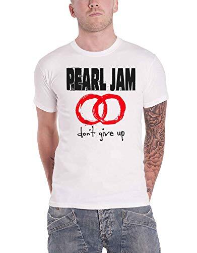 Pearl Jam Don t Give Up Men T-Shirt White M, 100% Cotton, Regular S