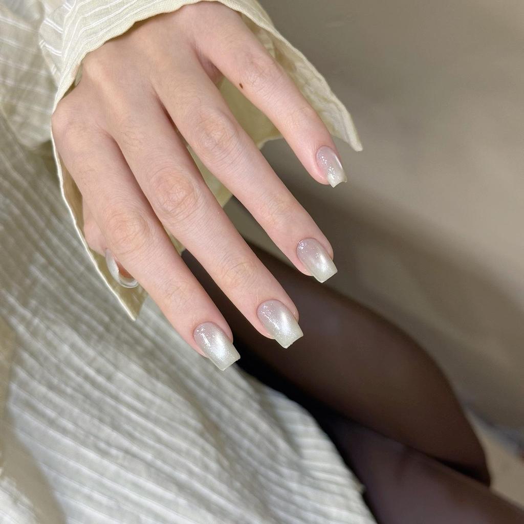 President Hua Little Black Bottle Leveling Gel: Satin Porcelain White Cat Eye & Crystal Whitening Gel Polish, 60 Colors