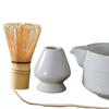 4 Pieces Bamboo Matcha Whisk Scoop and Holder Bowl, Japanese Ceremony Accessory with Tea