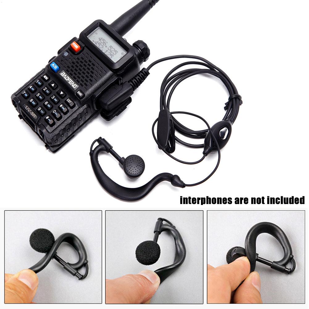 In-ear Earpiece Ear Hook Earphone 2 Pin Ear-hook Headset Covert Acoustic Tube For UV-5R BF-888S Walkie Talkie Radio Accessory