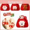 Festive Christmas Kids Gift Doll Bag Drawstring Handle 3d Apple Candy Handbag