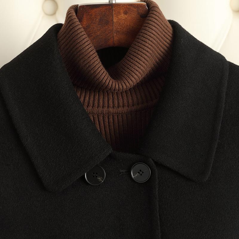 Double-sided Cashmere Coat Medium and Long, Slim and Thin, Showing Temperament, High-end Autumn and Winter New Wool Coat Women